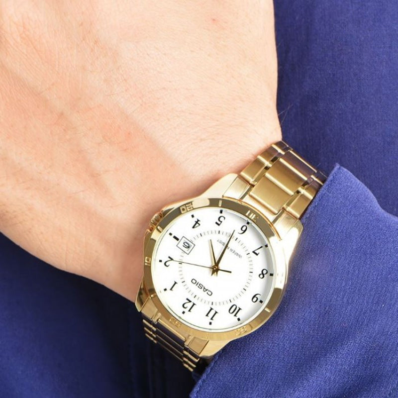 CASIO Quartz Waterproof White Dial White Analog LTP-V004G-7B
