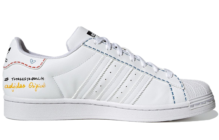 adidas Originals Superstar Shoes 'White Blue Yellow' GZ3034