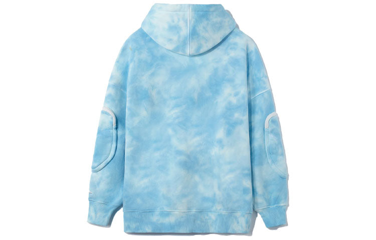 (WMNS) Li-Ning CF Series Tie Dye Loose Pullover Hoodie 'Blue' AWDRD74-1