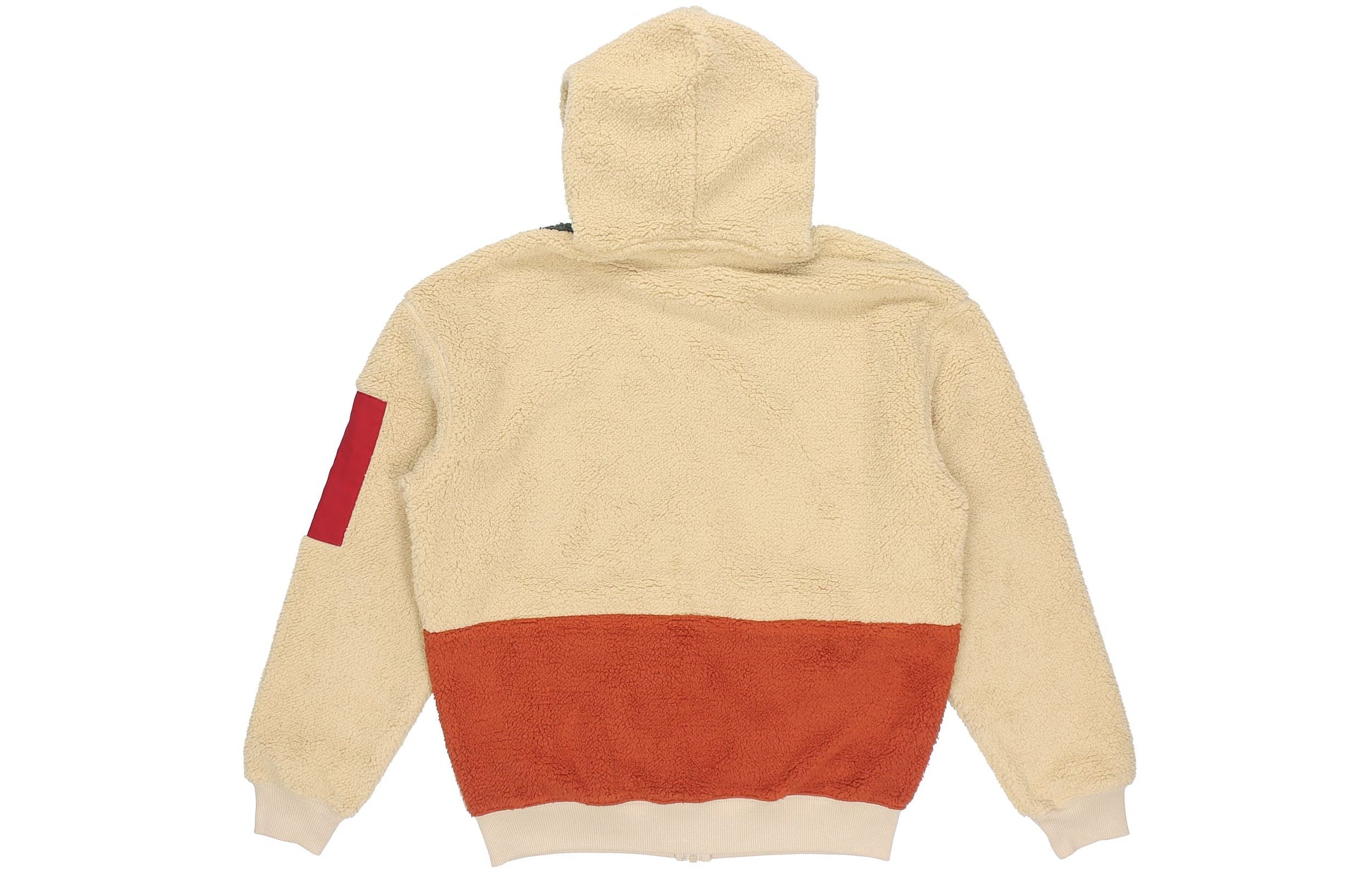 PUMA Retro Block Sherpa Full-Zip Hoodie 'Beige Red Green' 530711-12