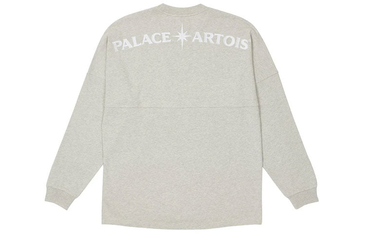 PALACE x Stella Artois Drop Shoulder Longsleeve 'Grey Marl' PAL-SS21-30