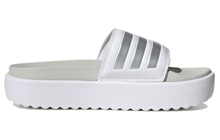 (WMNS) adidas Adilette Platform Slide 'White Zero Metallic' IE9703