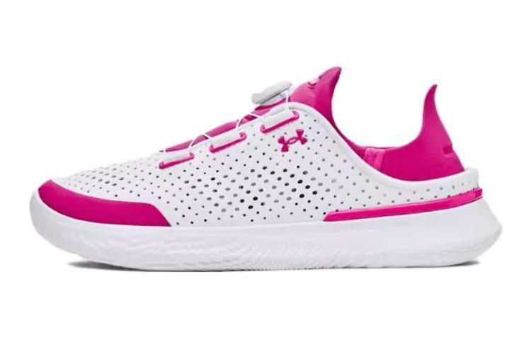 (GS) Under Armour UA SlipSpeed Leather Shoes 'White Rebel Pink' 3028566102