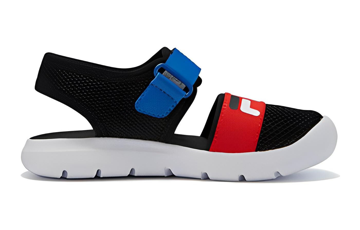 (PS) FILA Casual Flats Sandals 'Black Red Blue' K14B322805PBR