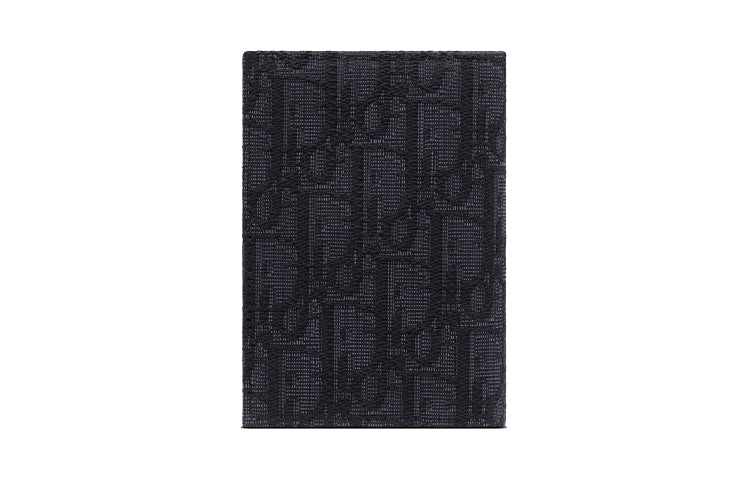 DIOR Bi-Fold Card Holder 'Black Oblique Jacquard' 2ESCH138YSE-H03E