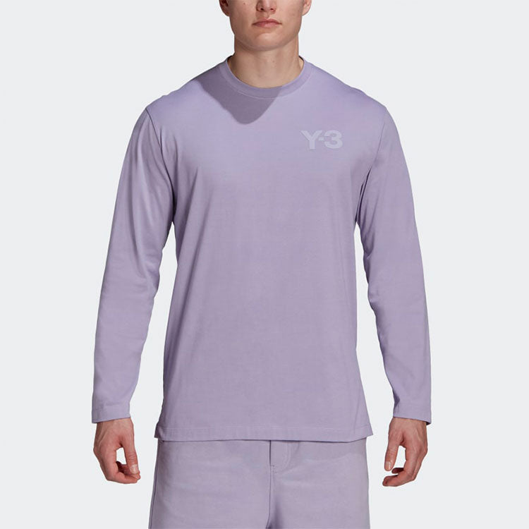 Men's Y-3 Casual Logo Long Sleeves Purple GV4121