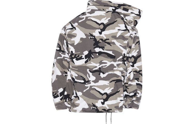 Men's Balenciaga FW21 Off-Shoulder Jacket Gray 663004TKLD41240