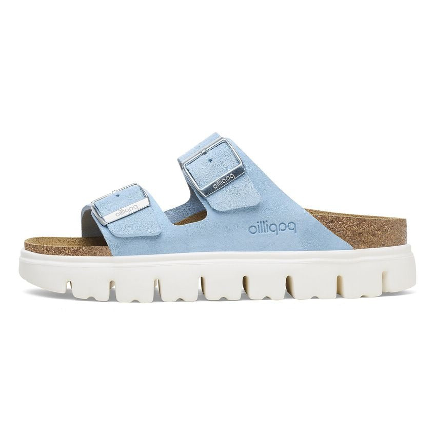 (WMNS) Birkenstock Arizona Chunky Suede Leather Narrow Fit Sandals 'Mineral Blue' 1026883