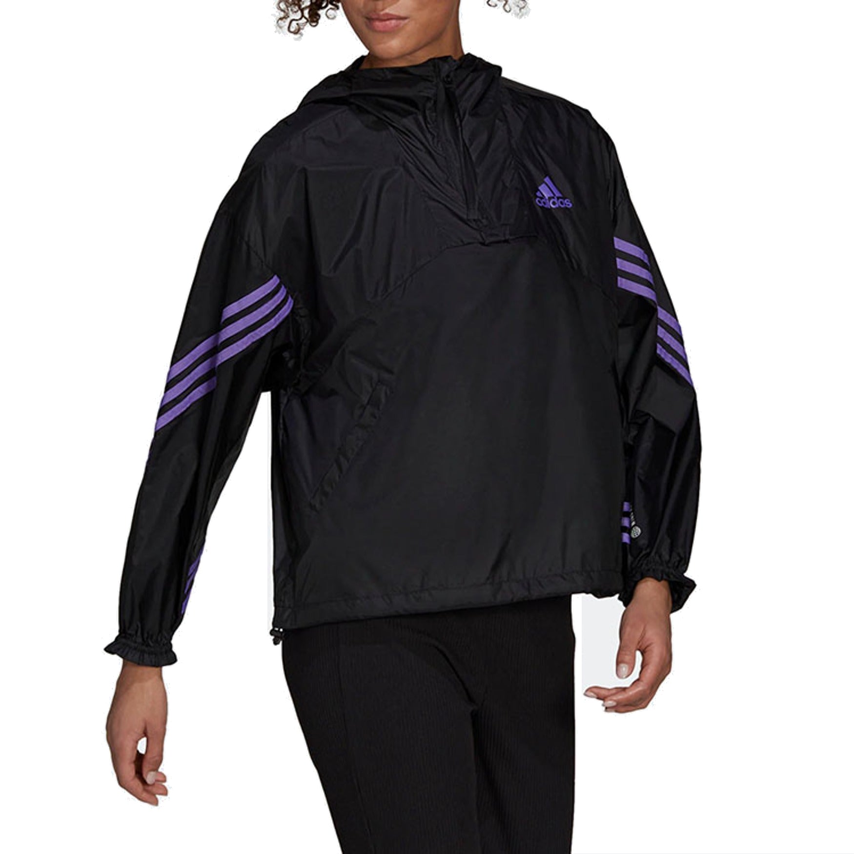 (WMNS) adidas Back to Sport WIND.RDY Anorak Jacket Asia Sizing 'Black Purple' H65722