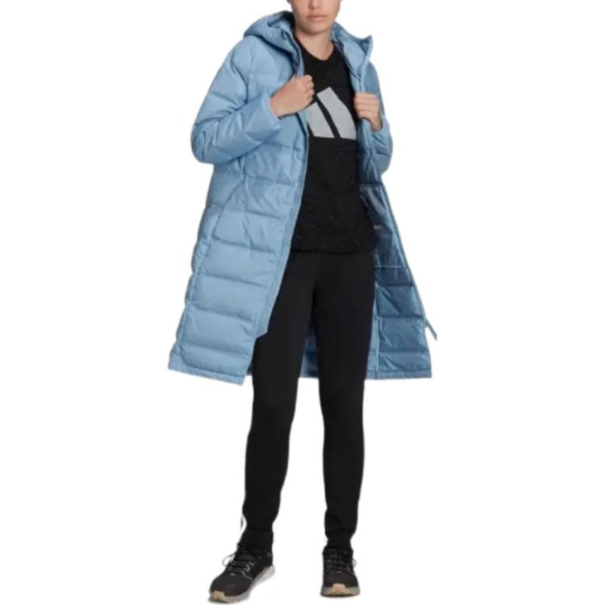 (WMNS) adidas Helionic Down Jacket Asia Sizing 'Blue' GQ7116