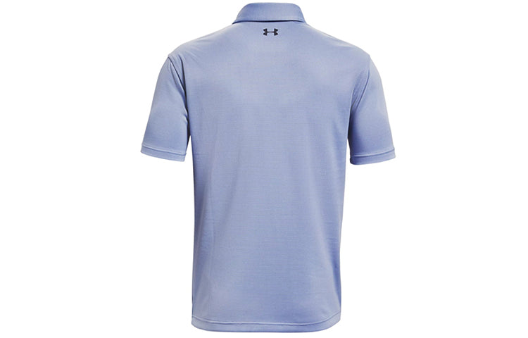 Men's Under Armour Tech Golf Breathable Sports Short Sleeve Polo Shirt Blue 1290140-420