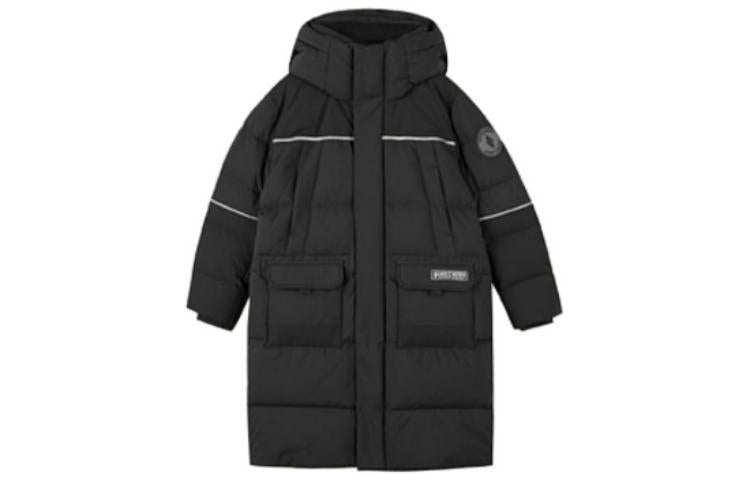(GS) Skechers Hooded Long Down Jacket 'Beige Black' L422B010