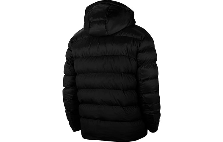 Nike Solid Color Cozy warm hooded padded Jacket Black CK6886-010