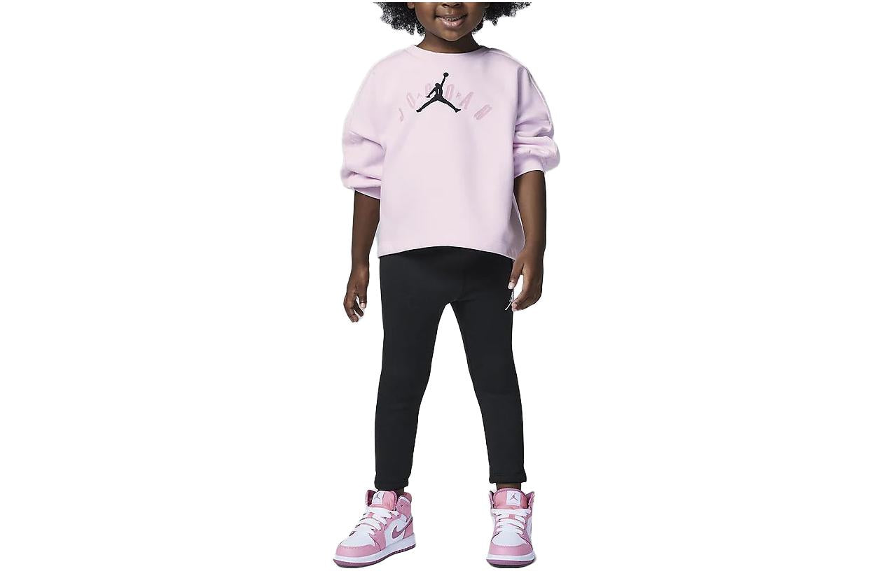 (TD) Air Jordan Velour Crew Tracksuit 'Pink' FZ9963-010