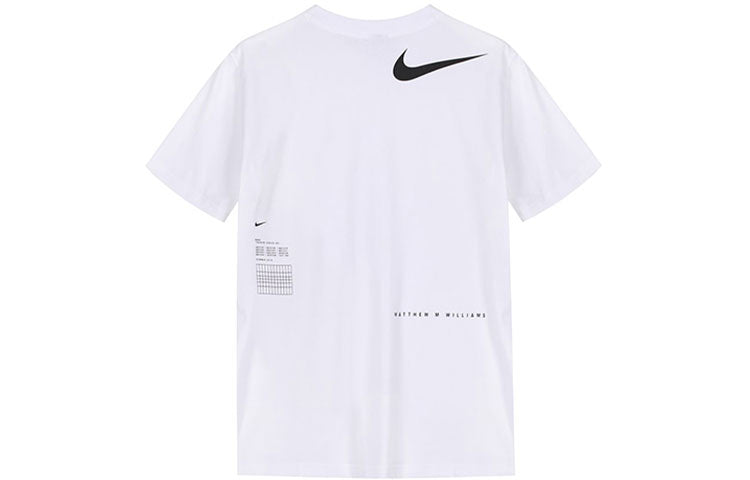 Nike x MMW Crossover Graphic Athleisure Casual Sports Round Neck Short Sleeve White AA4244-100