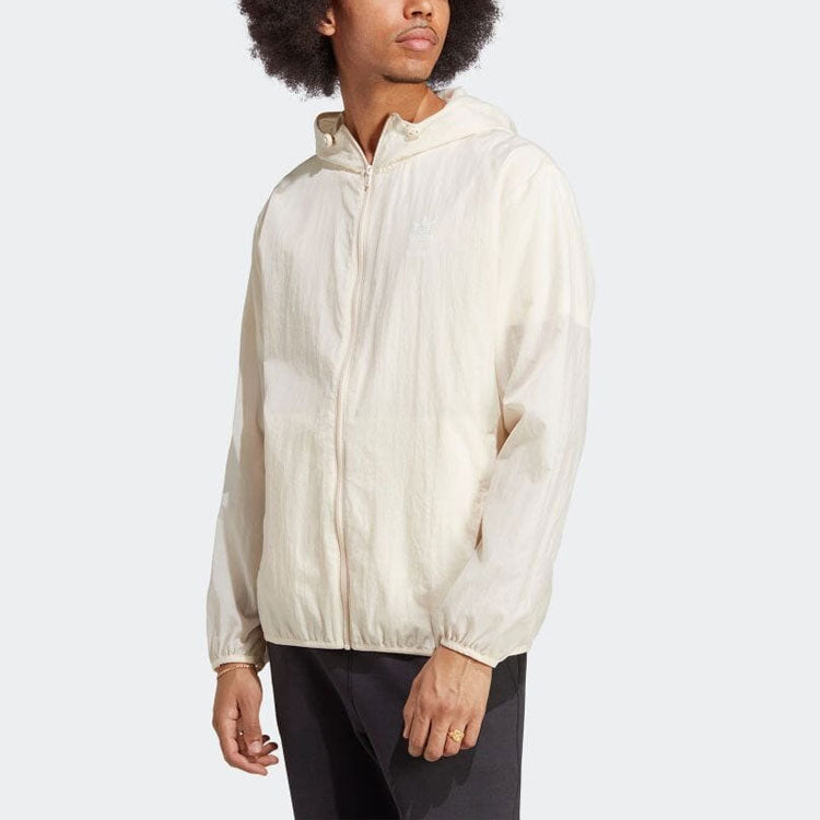 adidas Trefoil Essentials Windbreaker 'Beige' IA6363