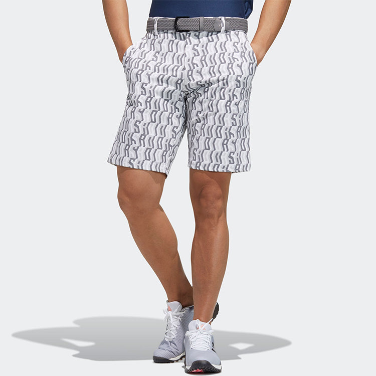 adidas Jp Aop Shorts Full Print Casual Sports Golf White GM0880