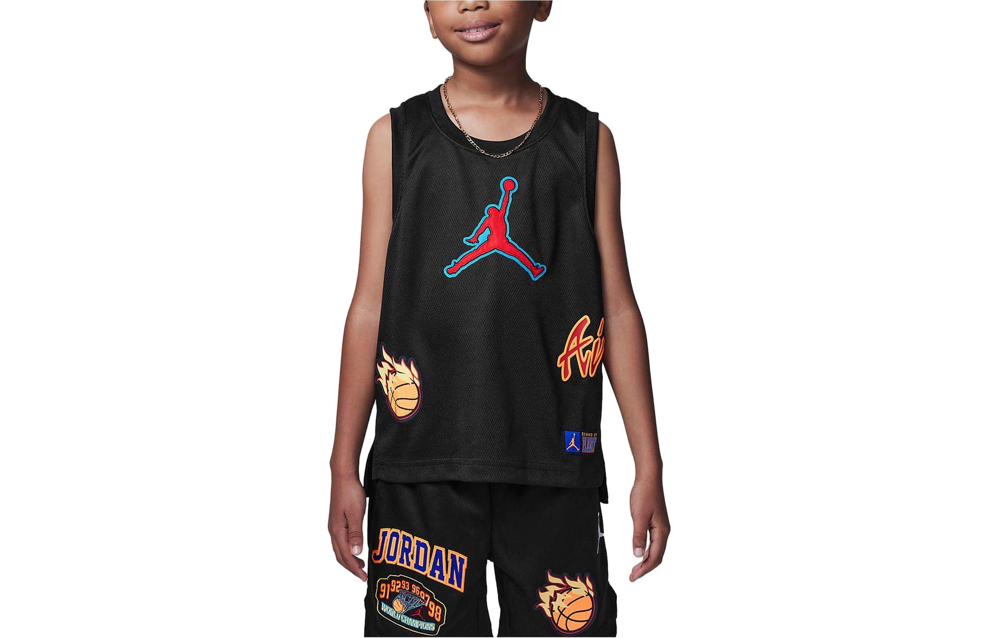 (PS) Air Jordan Patch Pack Jersey 'Black Multi' FV2699-010