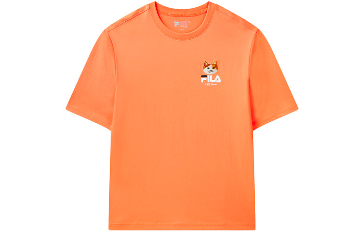 FILA x Pepe Shimada Jointly Signed Kitty Printing Round Collar Male Orange F11M123189F-OR