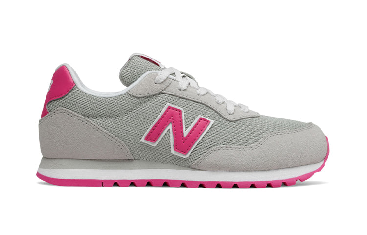 New Balance Kids' 527v1 Sneaker Grey/Pink PC527LGP