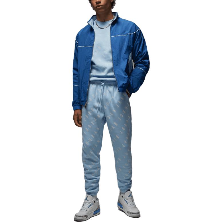 Air Jordan Multi Logo Graphic Hoodie 'Ice Blue' DX9173-411