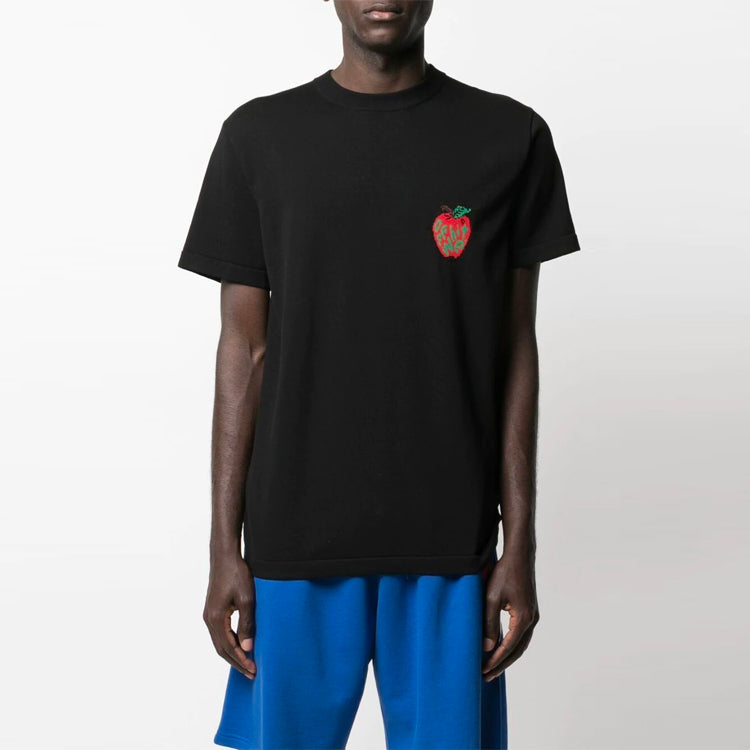 Off-White SS21 Round Neck Short Sleeve Loose Fit Black OMHE074S21KNI0011001