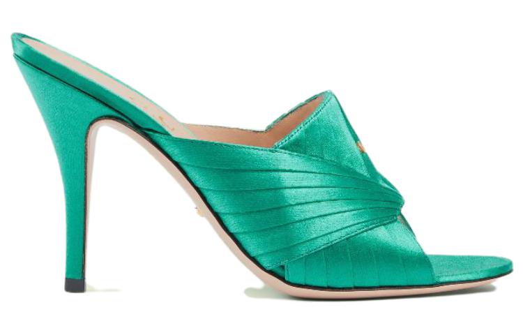 (WMNS) Gucci Satin Pumps 95 'Green' 699457-F1400-3603
