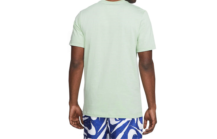 Nike Sportswear Large Logo Alphabet Printing Short Sleeve light green AR5005-321