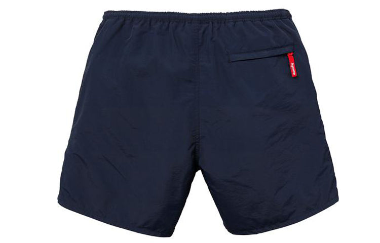 Supreme SS18 Nylon Water Short Solid Color Casual Shorts Unisex Navy Blue SUP-SS18-10430
