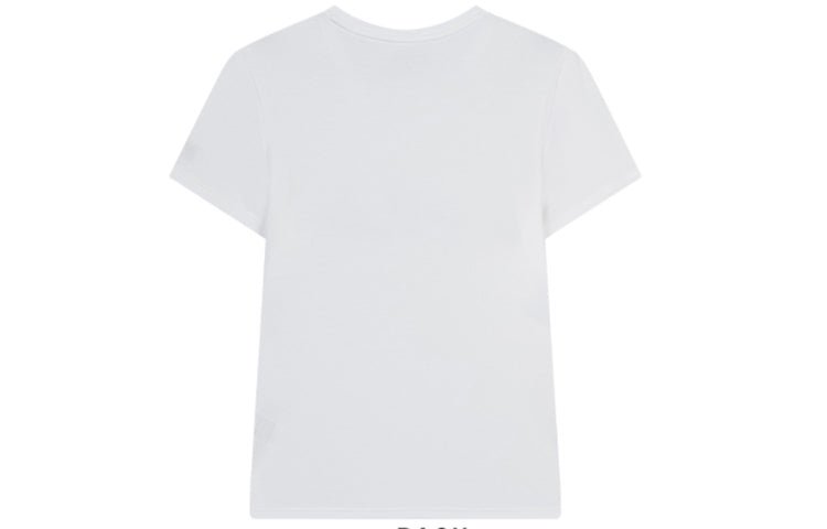 (WMNS) FILA City Subject Printing logo Alphabet Short Sleeve White F11W018136F-WT