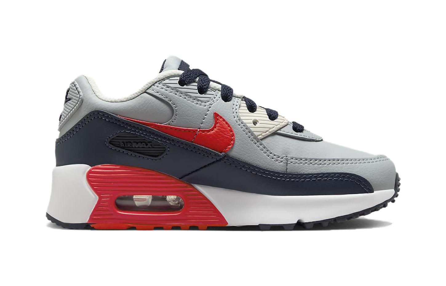 (PS) Nike Air Max 90 'Grey Bright Crimson' CD6867-021
