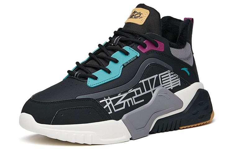 ANTA Retro Low Sneakers 'Black Grey Blue' 112148980-2