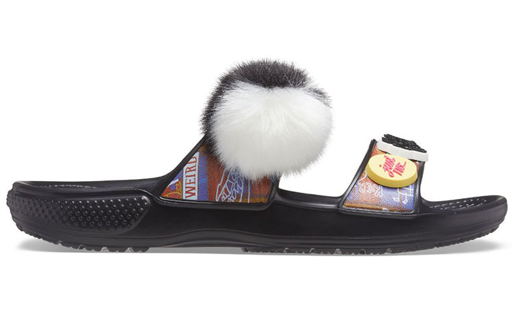 Crocs Classic Soft Sole Cozy Flat Heel Sports Slippers Unisex Black 207403-001