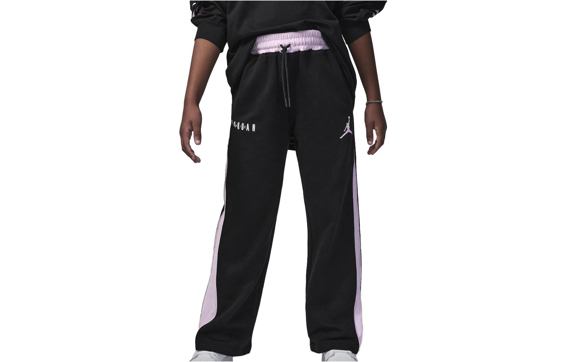 (GS) Air Jordan Soft Touch Mixed Sweatpants 'Black' 45C797-023