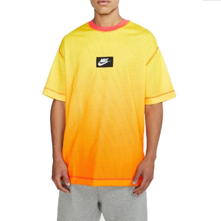Nike Gradient Athleisure Casual Sports Loose Breathable Short Sleeve Yellow AR1859-833