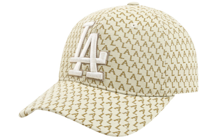 MLB Monogram Series Los Angeles Dodgers Adjustable LA Baseball Cap Beige 32CPFB941-07B