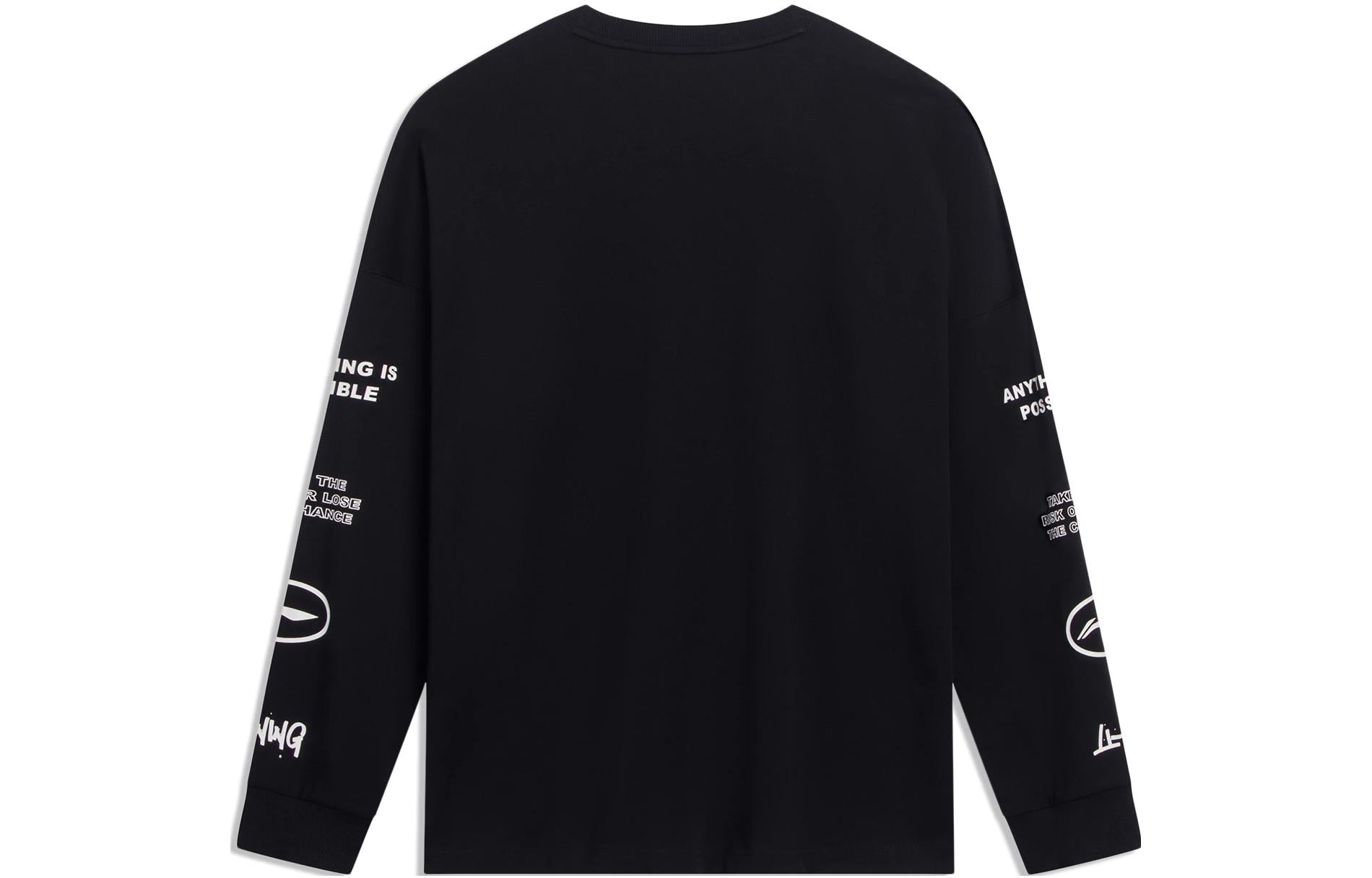 Li-Ning Anything Is Possible Graphic Long Sleeve T-shirt 'Black' AHST557-2