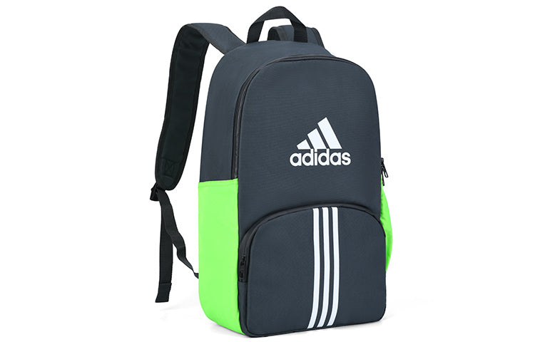 adidas schoolbag Casual Sports backpack Classic logo Black Green Unisex MF0037