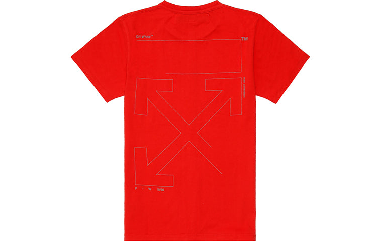 Off-White Back logo Short Sleeve Mens Logo Normal Fit OMAA027E191850032091