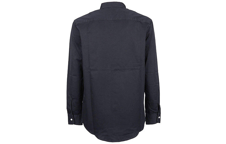 Men's KENZO SS21 Casual Long Sleeves Shirt Black Blue F955CH6081LE-99