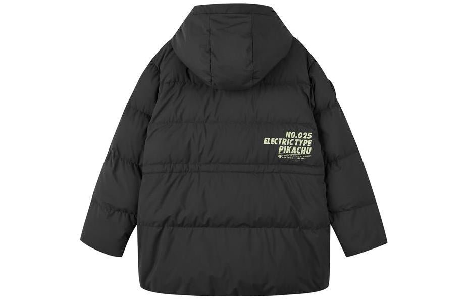 (WMNS) Skechers Hooded Down Jacket 'Black White' L422W051