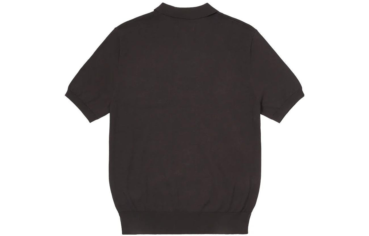 Palace Intarsia Font Polo 'Black' P23KW007