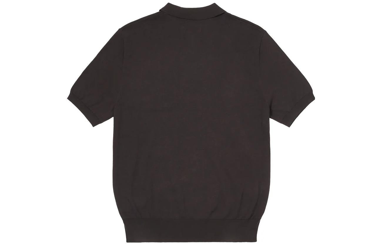 Palace Intarsia Font Polo 'Black' P23KW007