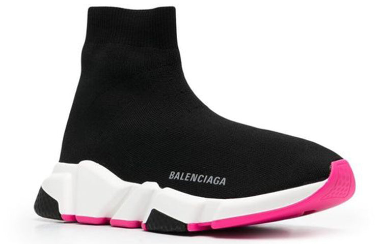 (WMNS) Balenciaga Speed 1.0 Recycled Sneakers 'Black Fuchsia' 587280W2DBB1586
