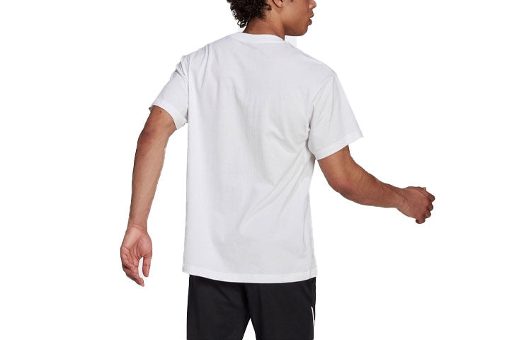 adidas Sports Stylish Short Sleeve Couple Style White GT6810