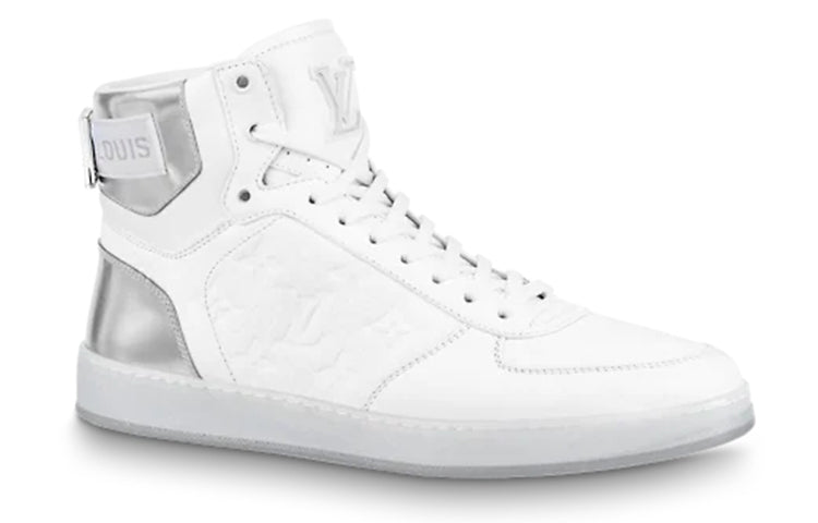 LOUIS VUITTON Rivoli Ankle Sneakers 'White Monogram with Silver' 1A8V86
