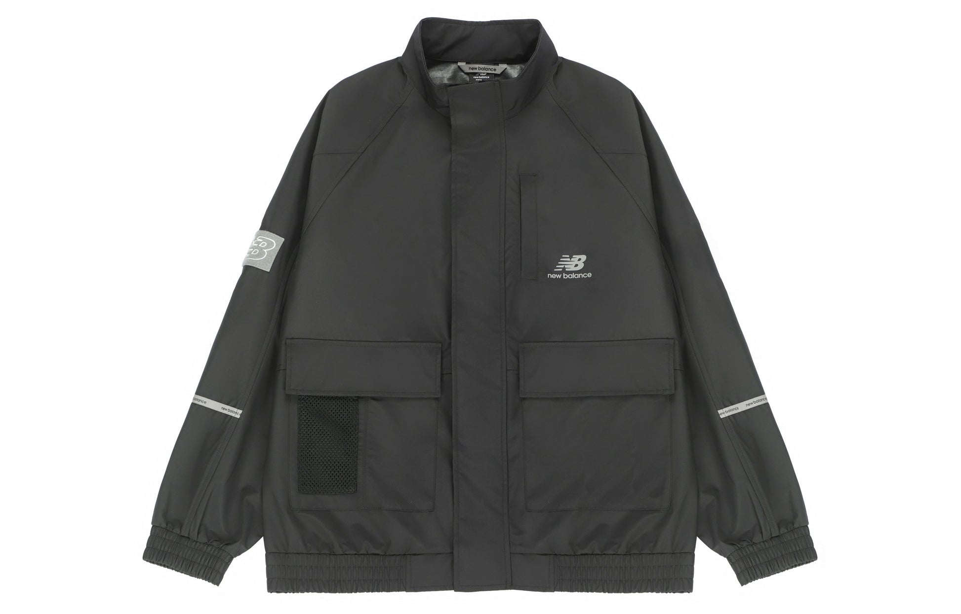 New Balance Woven Stand Collar Jacket 'Black' AMJ21358-BK