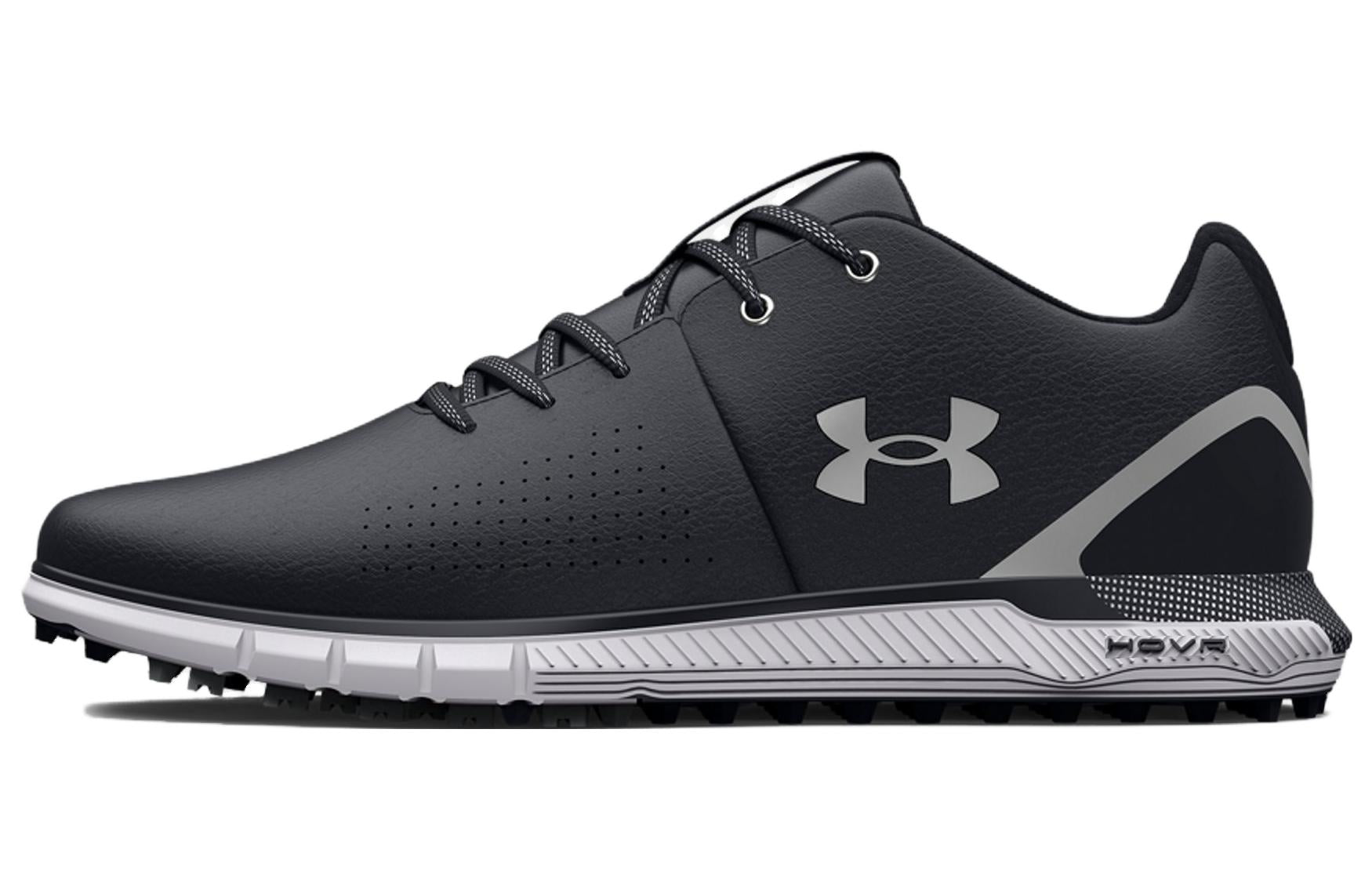 Under Armour HOVR Fade 2 Spikeless Golf 2E Wide 'Black Metallic Silver' 3026404-001