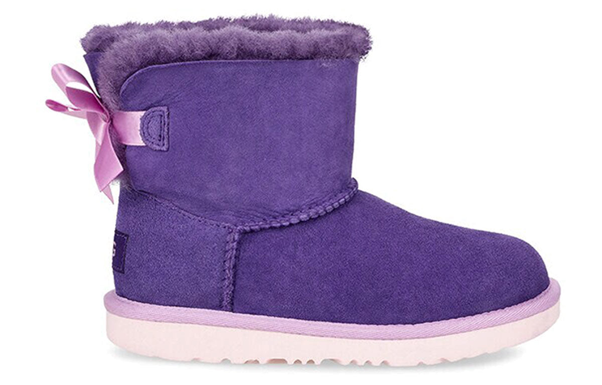 UGG Mini Bailey Bow II Fleece Lined Big Boys Purple 1017397K-VBLM