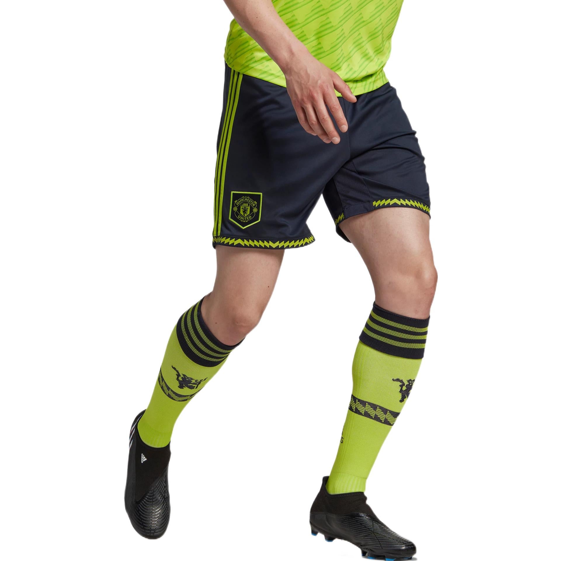 adidas Manchester United 22/23 Third Shorts Asia Sizing 'Black Green' HE2980